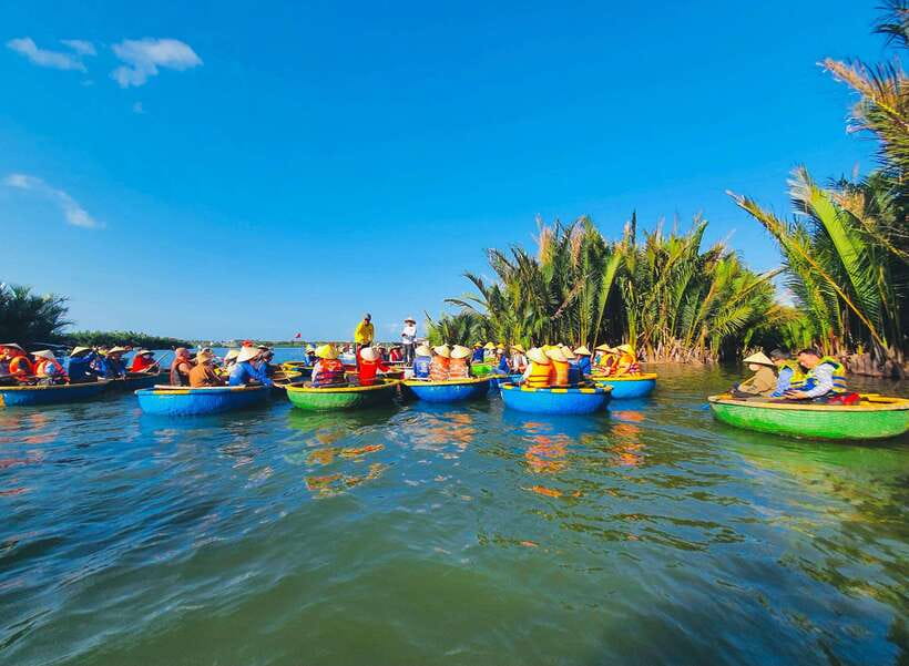 From Da Nang: Hoi An City Tour W Boat Ride - Lantern Release - Cam Thanh Coconut Village: Fisher Skills and Bamboo Basket Boats