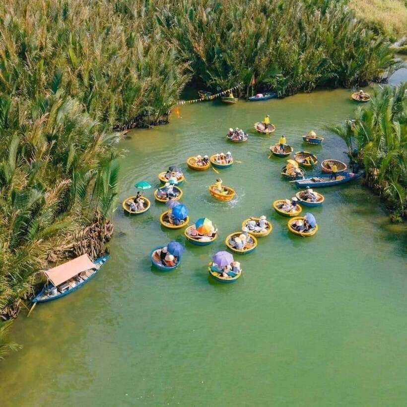 Hoi An : Bamboo Basket Boat Tour and Transfer - From Hoi An pickup to Cam Thanh’s coconut village