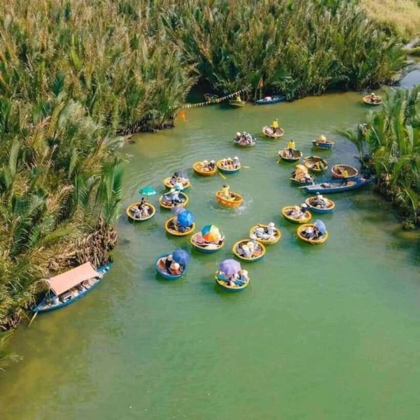 Hoi An: Basket Boat & Discover Cam Thanh Coconut Village - Bamboo basket boat joy on Cam Thanh’s coconut waterways