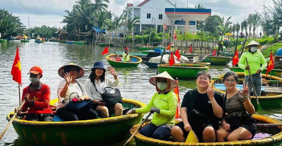 Hoi An: Lady Buddha, Marble Mountains, Coconut & Hoi An Tour - Cam Thanh Coconut Forest, Bay Mau Basket Boats, and Fishing