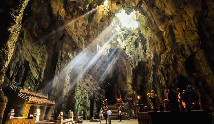 Marble Mountains & Monkey Mountains Sunset Small Group Tour - Marble Mountains: four mountains, pagodas, and limestone cave drama