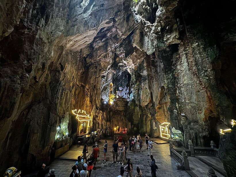 Marble Moutains, Monkey Islands, and Hell Cave Luxury Tour - Marble Mountains: steps, Xa Loi Tower, and stone-sculpture craftsmanship