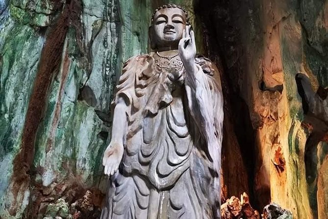 My Son Holyland , Marble Moutain,Hoi An Walking Tour with Night Market,Boat Ride - A smooth 10-hour loop, starting with pickup and ending at night market