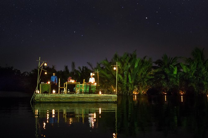 Romantic Dinning On The Bamboo Raft - From Hoi An Ancient Town to the water, with easy pickup
